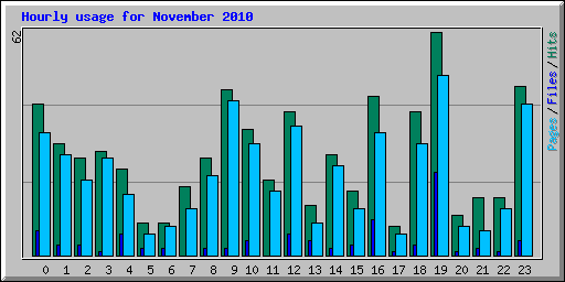 Hourly usage for November 2010