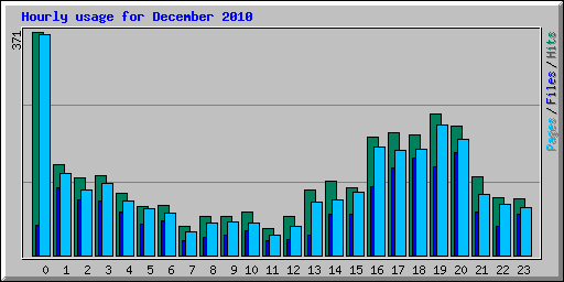 Hourly usage for December 2010