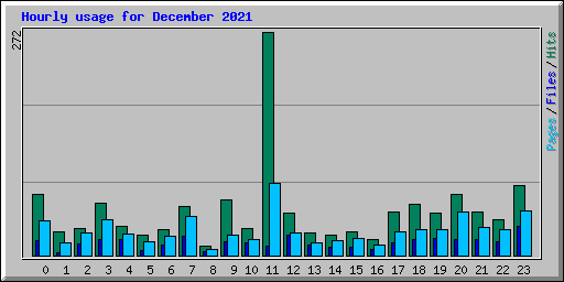 Hourly usage for December 2021