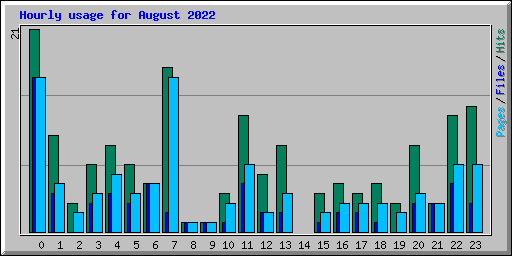 Hourly usage for August 2022